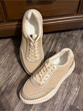 ShuShop Woven Platform Sneakers - Beige Cream